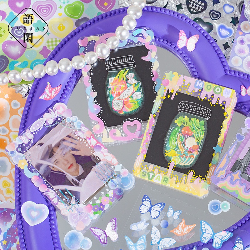 Sticker Họa Tiết Bầu Trời Sao Hai Nửa Goo Dễ Thương Để Trang Trí