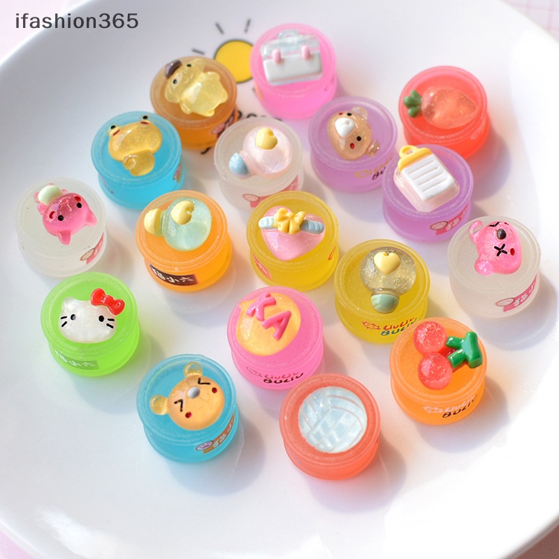 Set 10 Hộp Nhựa Phát Quang Họa Tiết Hoạt Hình Làm Trang Sức Diy ifashion365