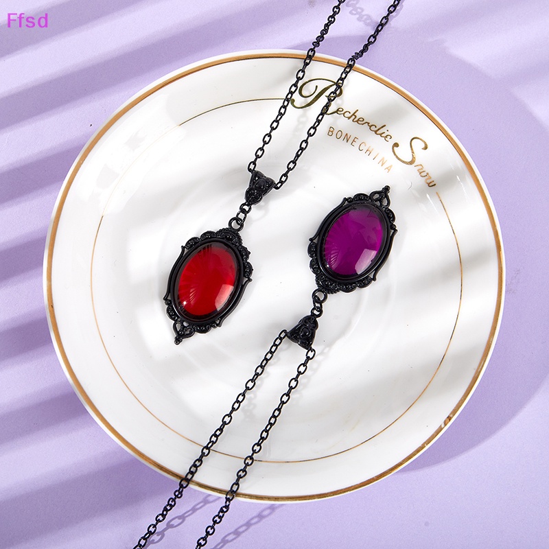 {Ffsd} Vòng cổ Mặt Pha Lê Chạm Nổi Phong Cách Gothic Thời Trang Làm Quà Tặng Cho Nữ