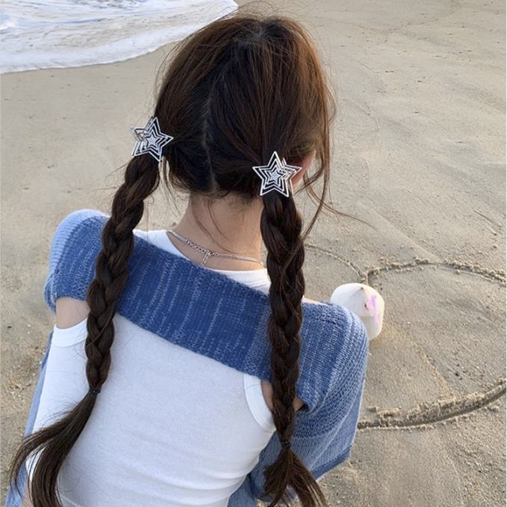 Y2k Kẹp Tóc Càng Cua / Kẹp Tóc Đuôi Ngựa Hình Ngôi Sao Rỗng Phong Cách Hip Hop Ngọt Ngào Đơn Giản Thanh Lịch Thời Trang Cho Nữ