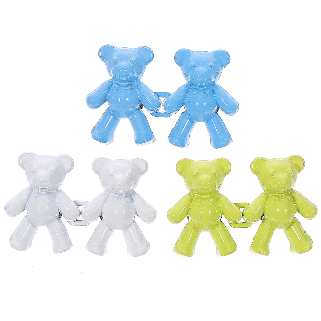 Set 3 Cặp Thắt Lưng Quần Jean Baggy Có Khóa Hình Gấu Cho Nữ