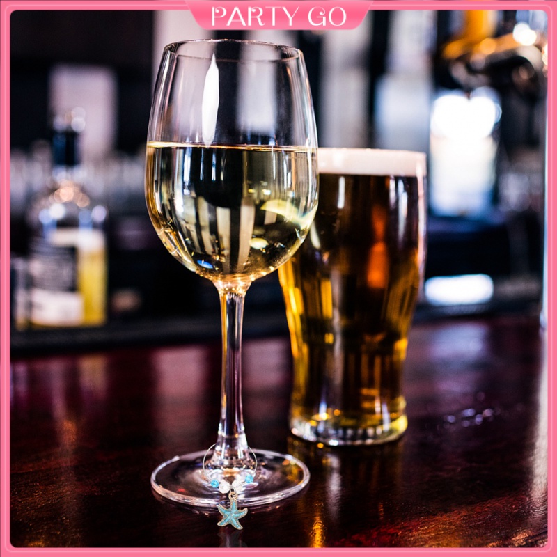 Set 6 Nhãn Silicone Đánh Dấu Chai Rượu Vang