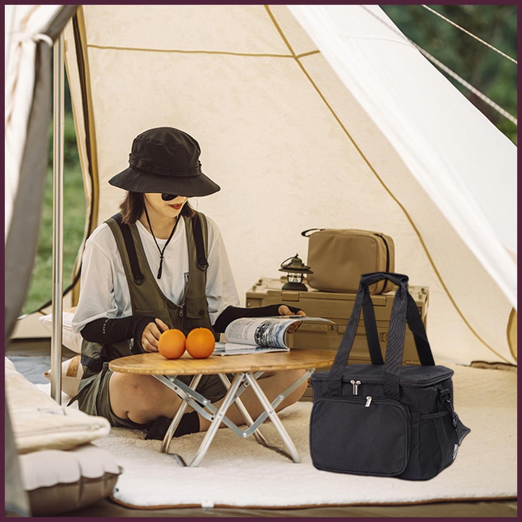 Túi Đựng Hộp Cơm Trưa Cách Nhiệt Bằng Vải Oxford Sức Chứa Lớn Tiện Dụng Cho Trường Học