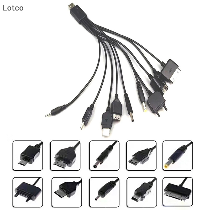 Lotco 10 trong 1 đa chức năng sạc Cáp USB cho Motorola Samsung LG Cáp dữ liệu VN