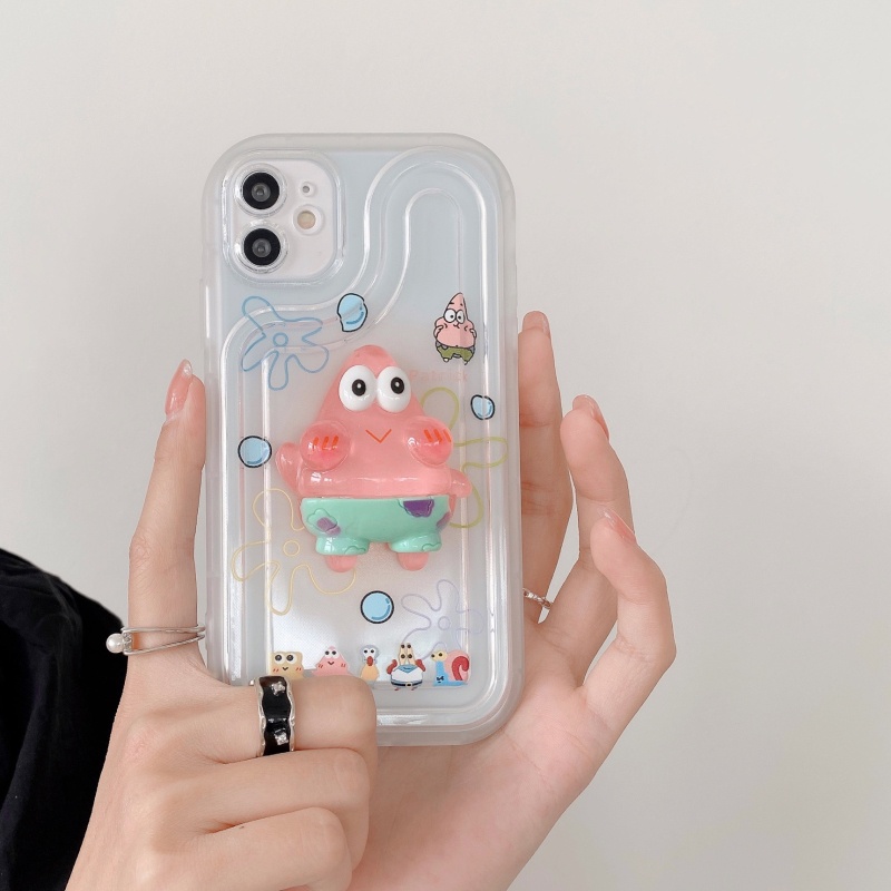 Ốp Điện Thoại Silicon Mềm Trong Suốt Chống Sốc Họa Tiết Hoạt Hình 3D Dễ Thương Cho iPhone 14 13 12 11 Pro Max 14 Plus