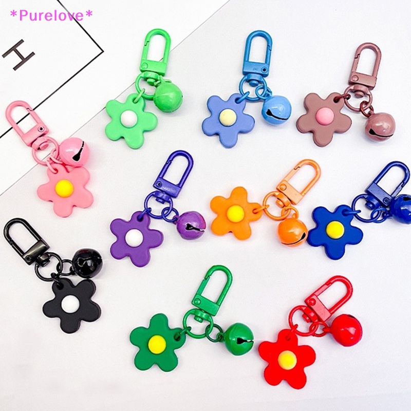 Móc Chìa Khóa Hình Hoa Nhiều Màu Sắc Dễ Thương Mới