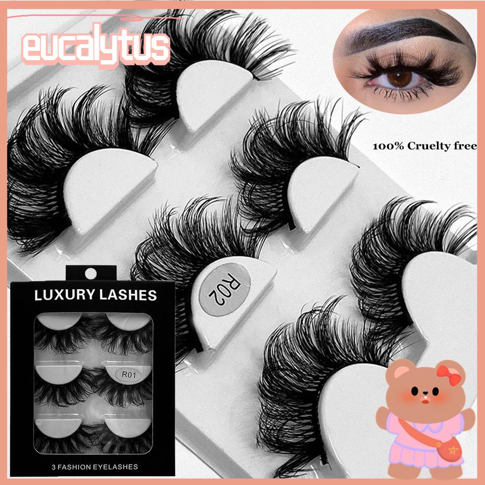 Set 3 Cặp Lông Mi Giả SKONHED Trang Điểm Làm Đẹp Tự Nhiên 3D Cho Nữ