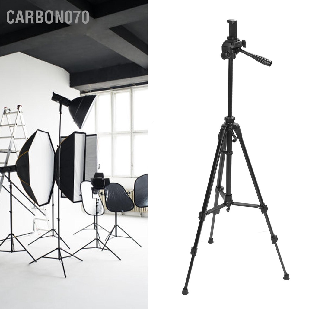 Carbon070 Chân máy di động 55in có thể gập lại Ổn định 1/4 đế ảnh vít cho chiếu điện thoại