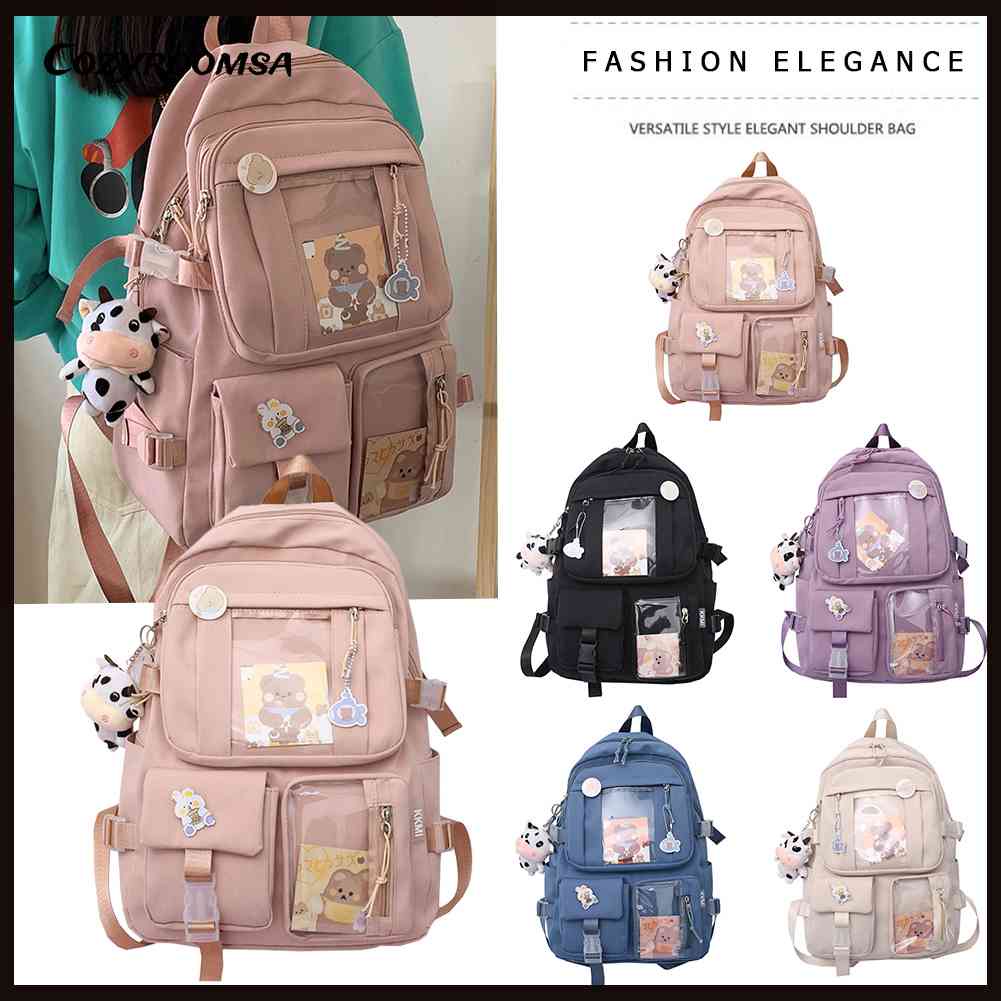 Ba Lô Học Sinh Trong Suốt Phong Cách Preppy