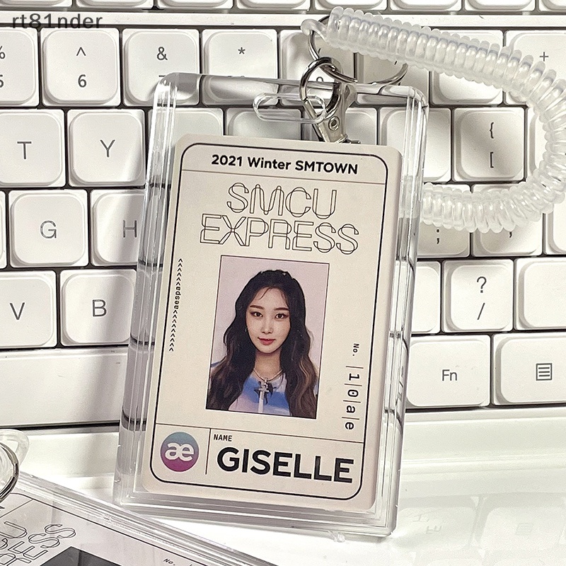 Rt Bao Đựng Thẻ ID / Thẻ ID / Xe Buýt Bằng Acrylic Trong Suốt Nhỏ Gọn In Hình Thần Tượng Kpop
