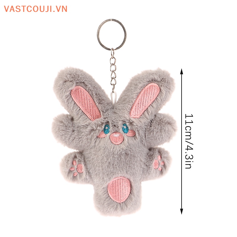 Móc Khóa Thỏ Nhồi Bông Mềm Mại Dễ Thương