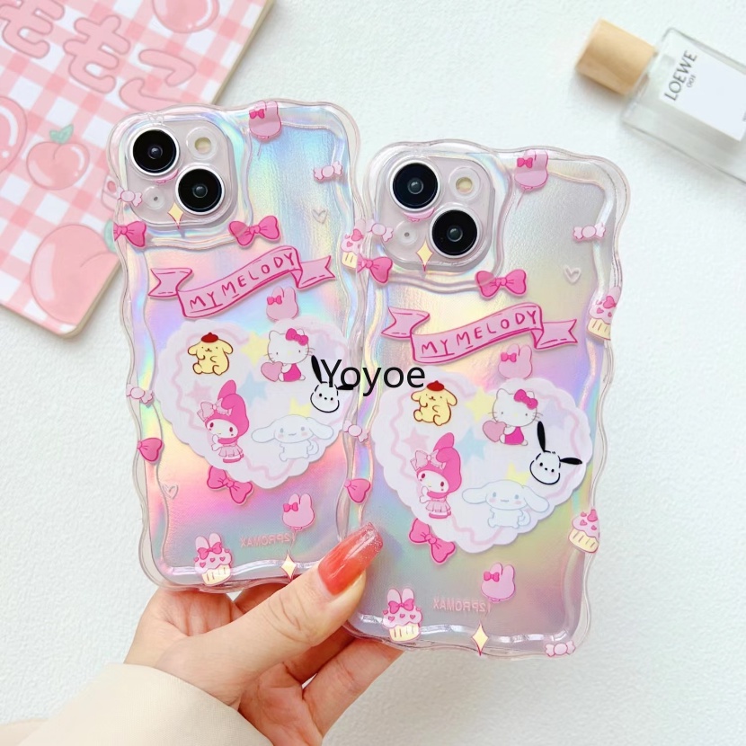 Ốp Điện Thoại Silicon Mềm Họa Tiết Sanrio Dễ Thương Cho iPhone 14 Pro Max 11 12 13 Pro SE X XR XS Max 7 8 Plus