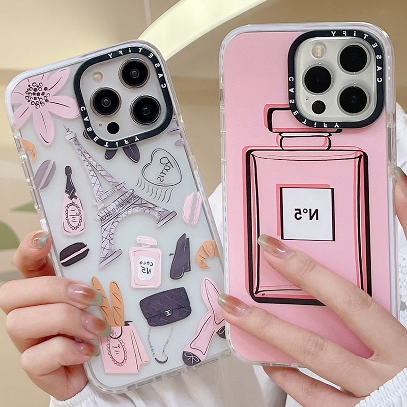 Ốp Điện Thoại Nhựa Acrylic Cứng Trong Suốt Chống Sốc Thời Trang Cho iPhone14 / 13 / 12 / 11 / Pro / Max