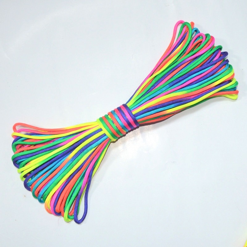 31Mét - Dây Dù Paracord Cầu Vồng 31 Mét Cuộn 4Mm Dây Dù Nhuộm Màu - Dây Thừng Cầu Vồng