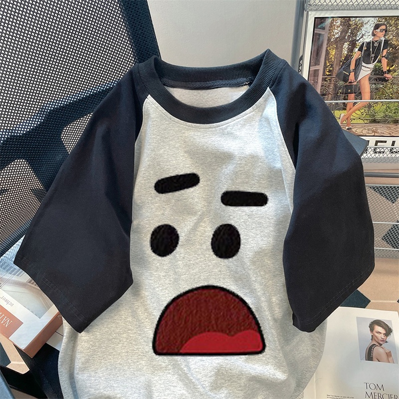 NRVP Áo Thun 100% Cotton Tay NgắN In Hoạ TiếT ĐộC ĐáO Phong CáCh HàN QuốC 2023