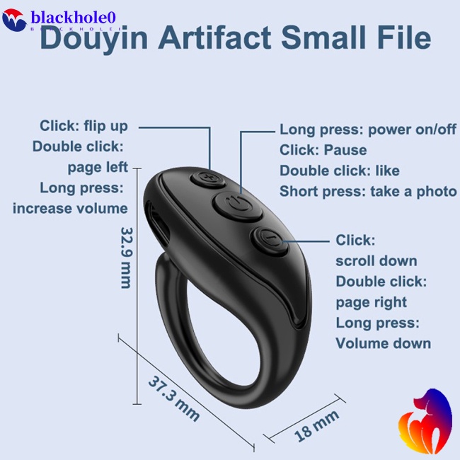 Nhẫn Đeo Ngón Tay Bluetooth Chụp Ảnh Selfie Cho Điện Thoại