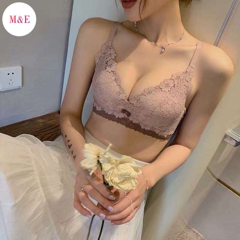 M &amp; E Áo Ngực Ren Dày Không Gọng Cỡ Lớn Chống Chảy Xệ Phong Cách Mới 2023