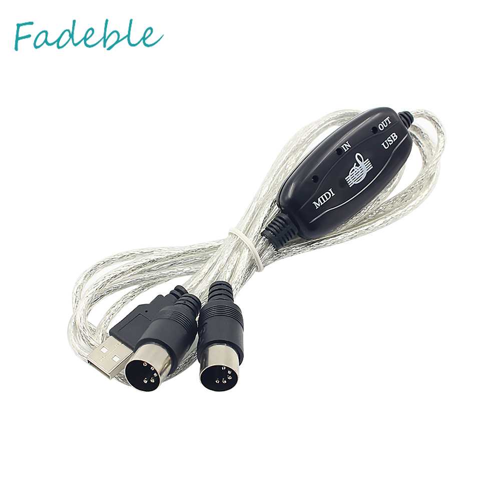 Dây Cáp Âm Thanh 2m MIDI Sang USB Cho Máy Tính