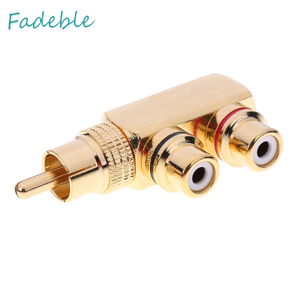 Đầu Chia Âm Thanh RCA 1 Đầu Đực Sang 2 Đầu Cái