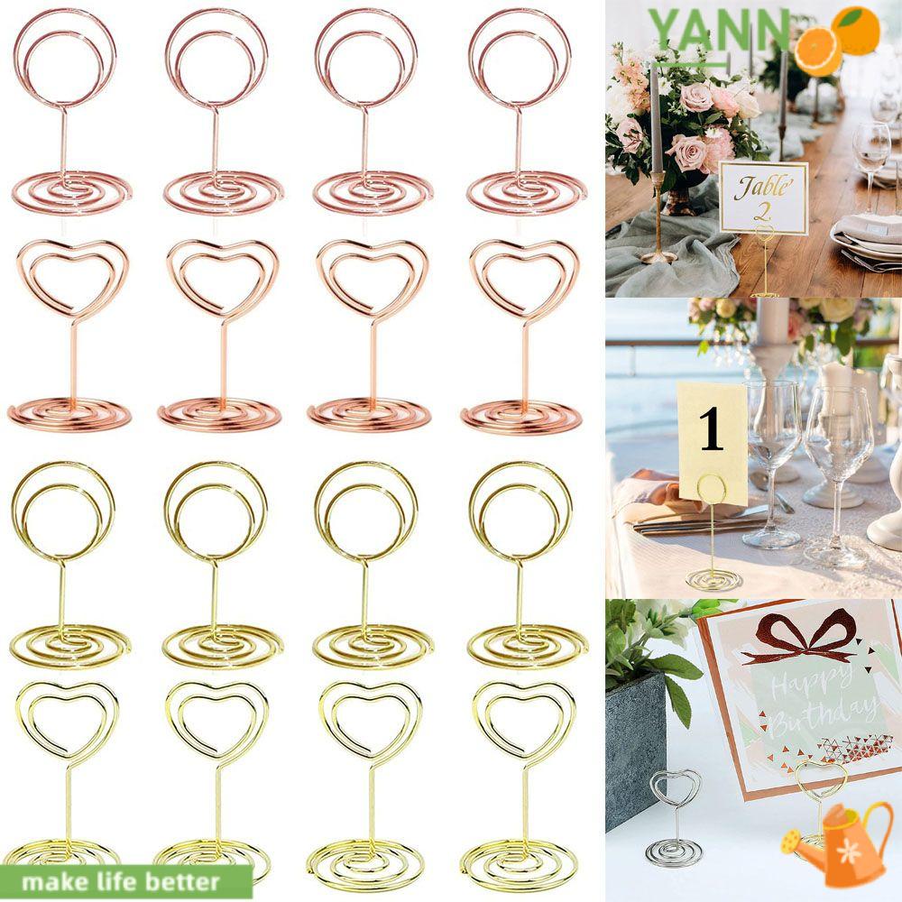 1 Giá Đỡ Kẹp Giấy / Ảnh Hình Trái Tim Bằng Kim Loại Tiện Dụng