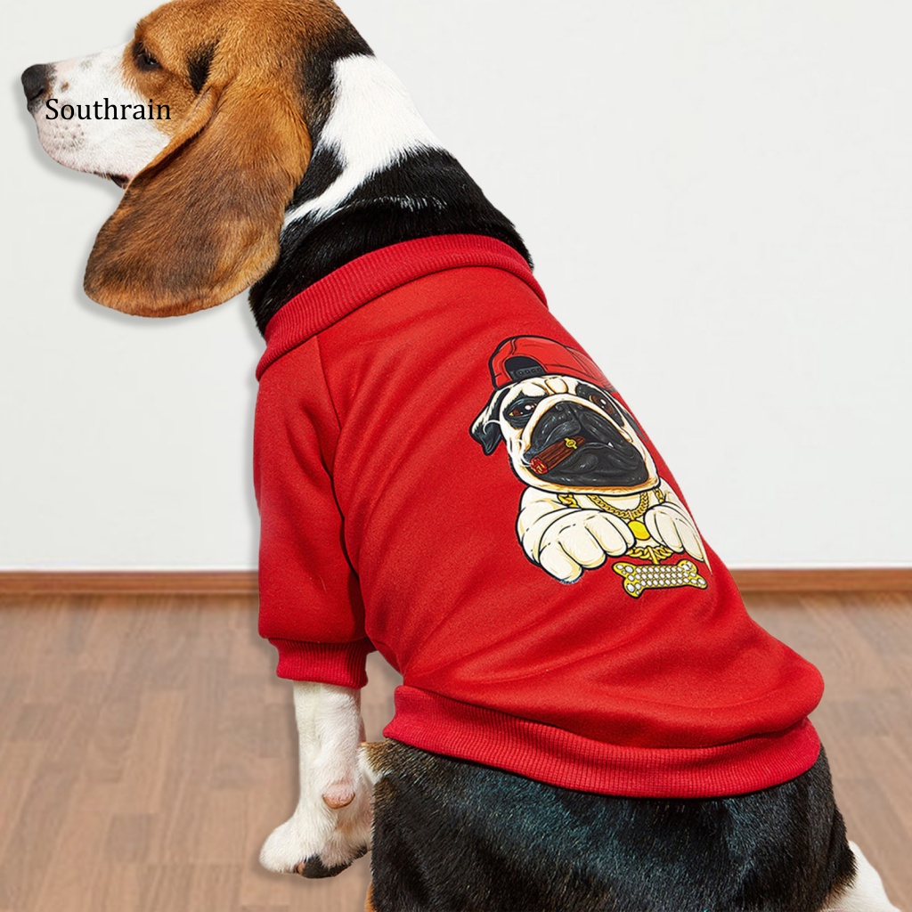 Áo Sweater Bằng Polyester Mềm Mại Thoải Mái In Họa Tiết Dễ Thương Dành Cho Mèo Cưng