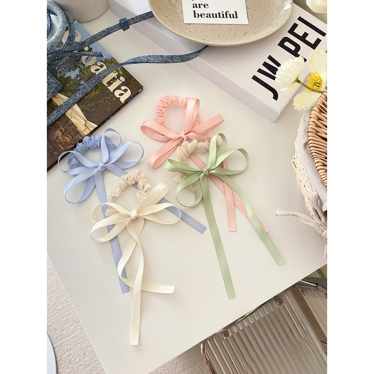 Dây Buộc Tóc Thắt Nơ Lưới Ruy Băng Phong Cách Mới Dành Cho Bé Gái Múa Ba Lê