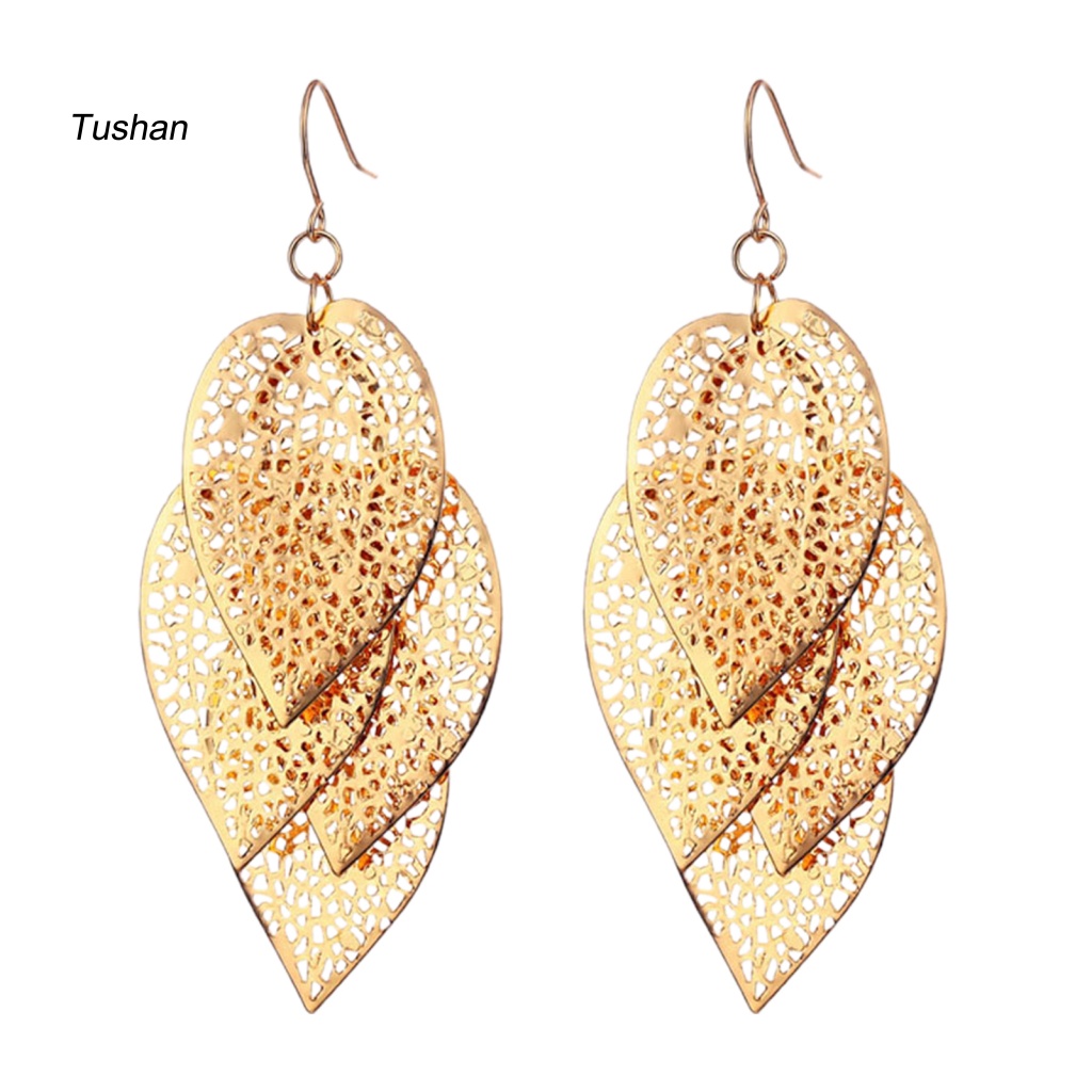 1 Đôi Bông Tai Tua Rua Mạ Điện Thời Trang Nữ Tính