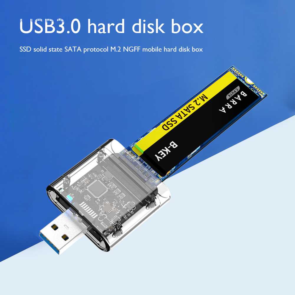 Điện Tử [ElectronicMall01.vn] #Hộp Đựng Ổ Cứng M2 SSD M.2 - USB3.0 Gen 1 5Gbps SATA M.2 NGFF