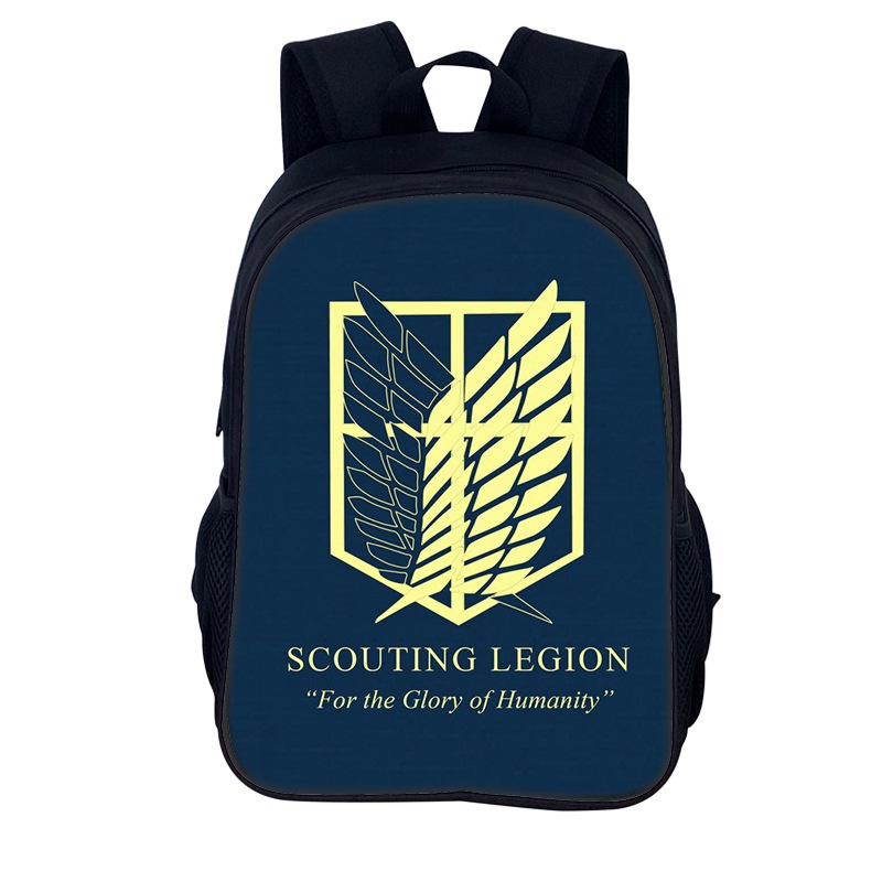 Balo Đi Học Cỡ Lớn 14 / 16inch In Họa Tiết Anime Attack on Titan 3D Cho Bé