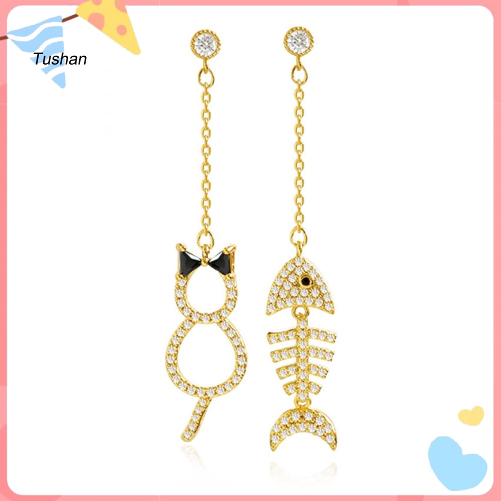 Khuyên Tai Nữ Hình Xương Cá Thời Trang