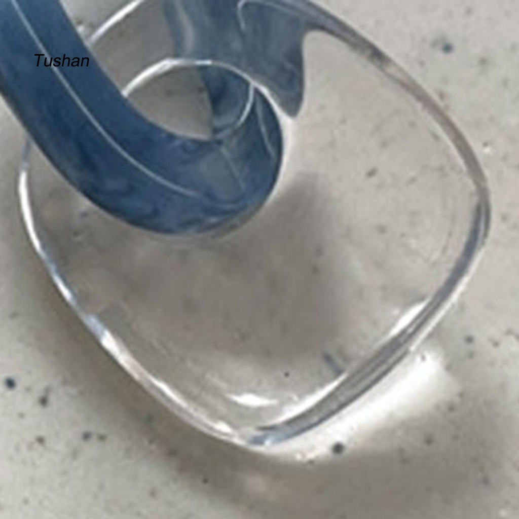 1 Đôi Bông Tai Hình Vuông Acrylic Màu Xanh Dương Tinh Tế