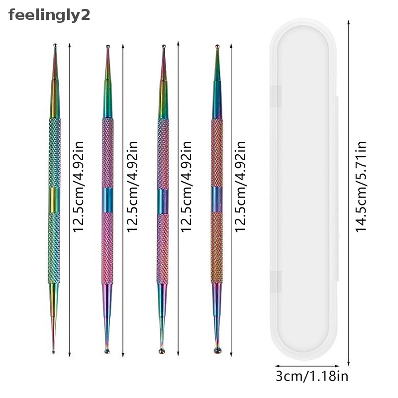 Set 4 Bút Vẽ Móng Nghệ Thuật Hai Đầu Chuyên Nghiệp