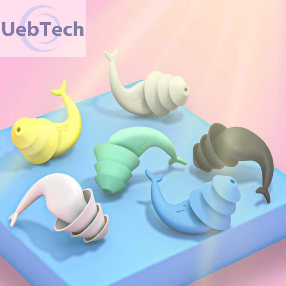 Nút Bịt Tai 3 Lớp Bằng Silicone Nhỏ Gọn Dùng Khi Đi Bơi