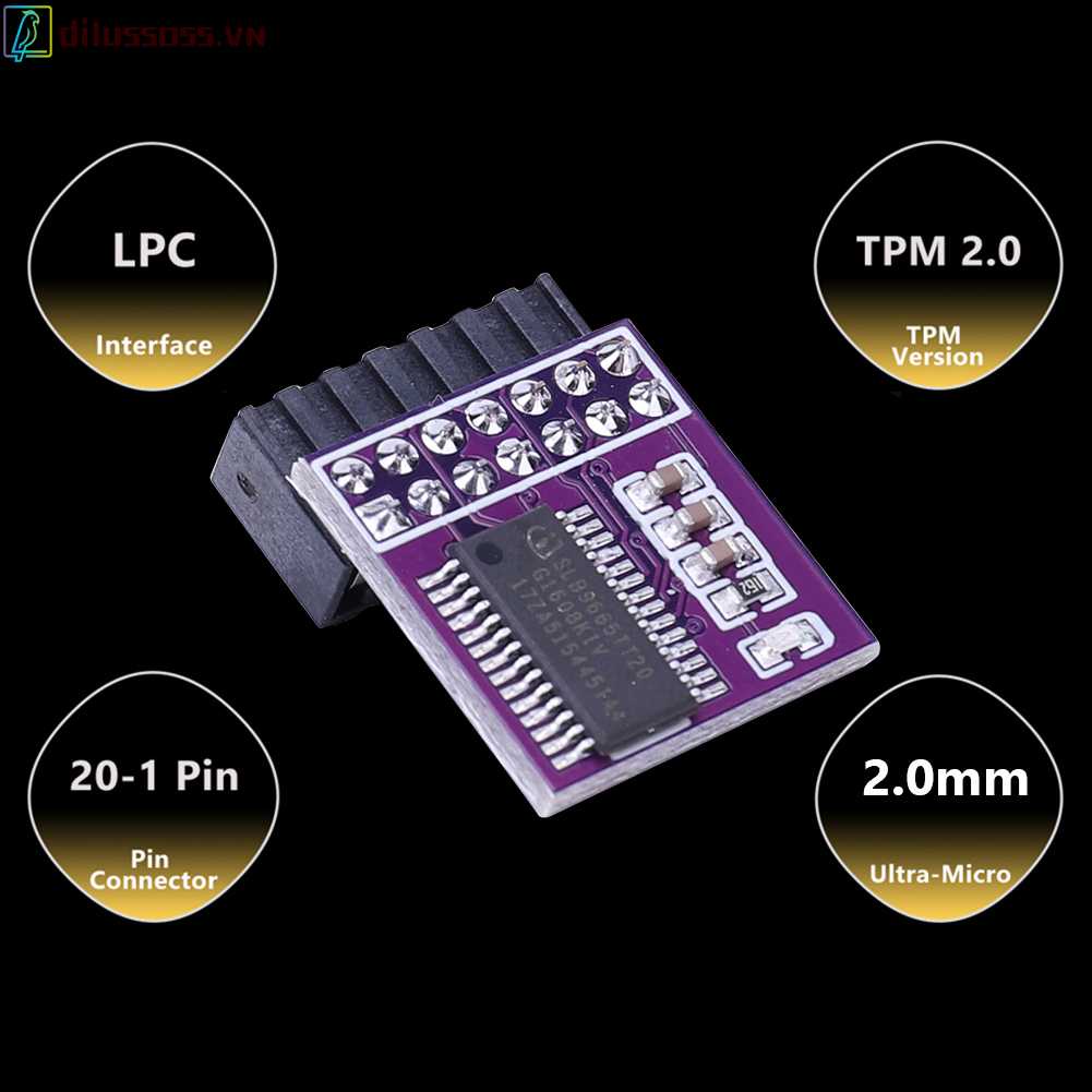 Thẻ Điều Khiển Từ Xa 14Pin Giao Diện GC-TPM2.0 Mini Cho WIN11