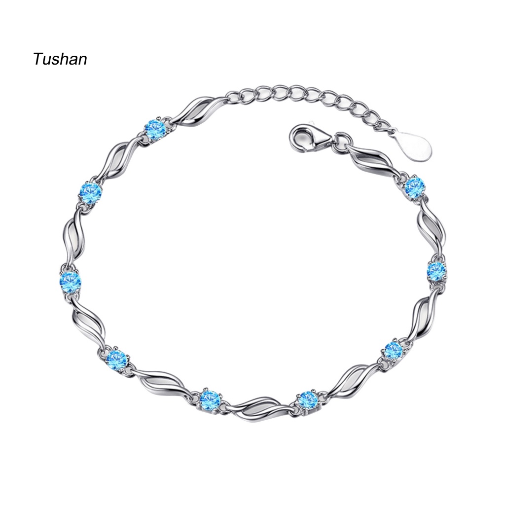 Vòng Đeo Tay Đính Đá Lấp Lánh Có Thể Điều Chỉnh Quyến Rũ Cho Nữ