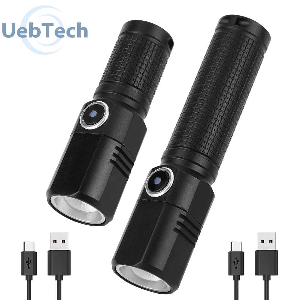 Đèn Pin 800LM XHP50 LED 700mAh / 1200mAh 5 Chế Độ Kèm Sạc USB Loại C