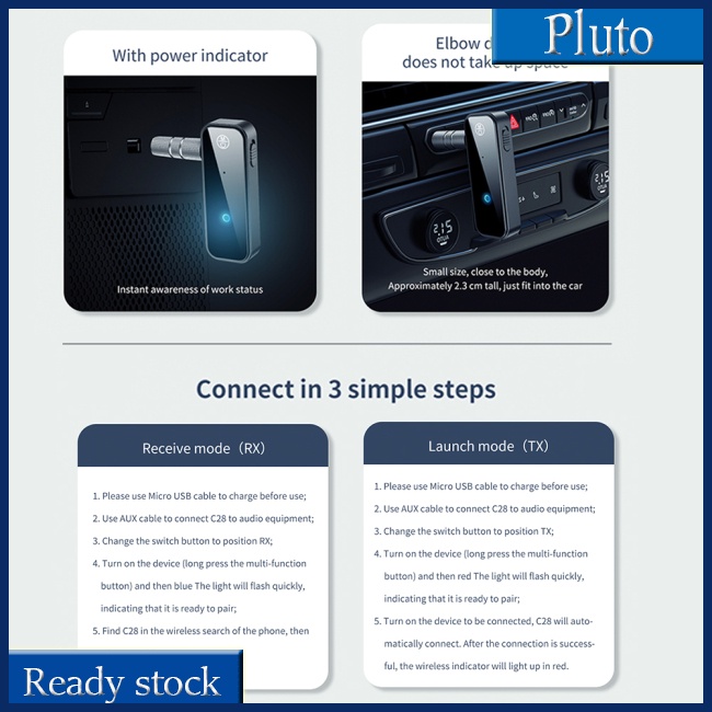 Mới Thiết Bị Truyền Nhận Tín Hiệu Bluetooth 5.0 2 Trong 1 Cho Điện Thoại