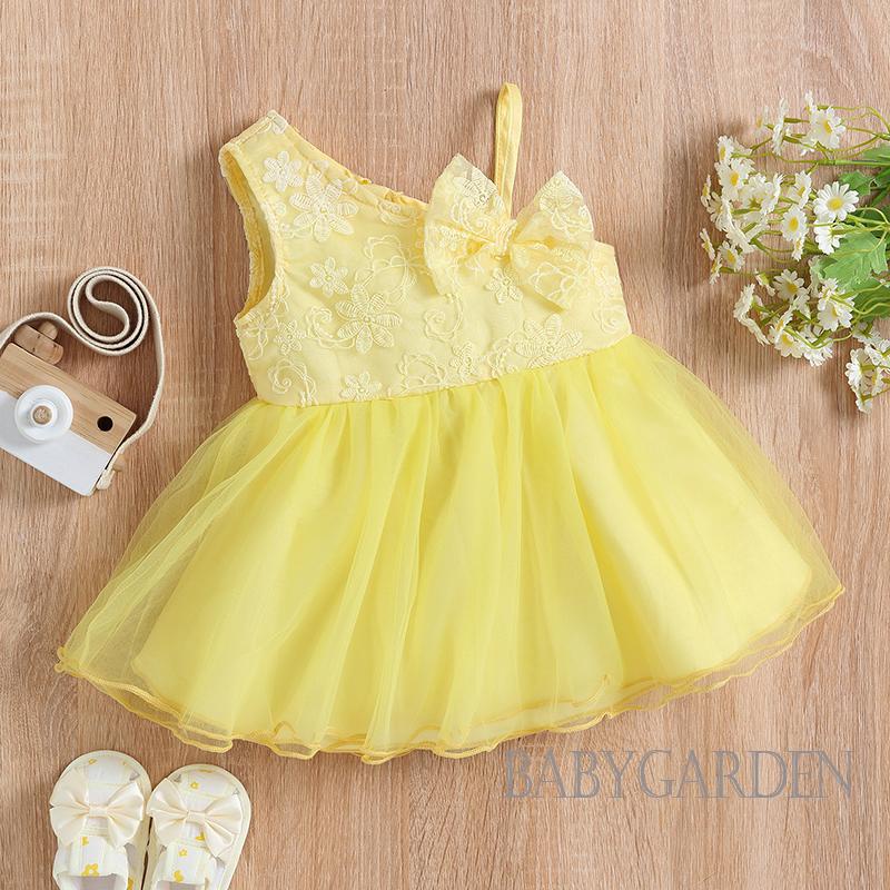 Đầm Xòe Không Tay Phối Ren Dành Cho Bé Gái 6 Tháng - 3 Tuổi