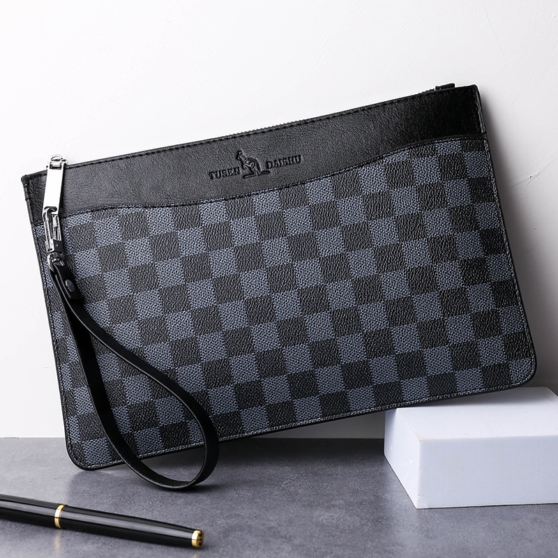 Ví Da Pu Cầm Tay Nhiều Ngăn Đựng Thẻ Cá Tính Cho Nam