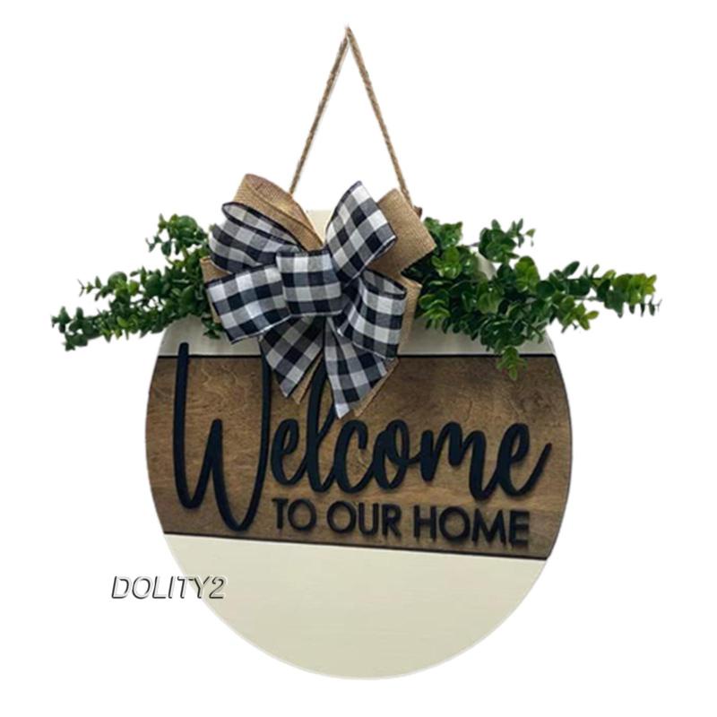 [Dolity2] Biển Hiệu Chào Mừng Bằng Gỗ 12in Gắn Tường / Cửa Trước Trong Nhà / Ngoài Trời