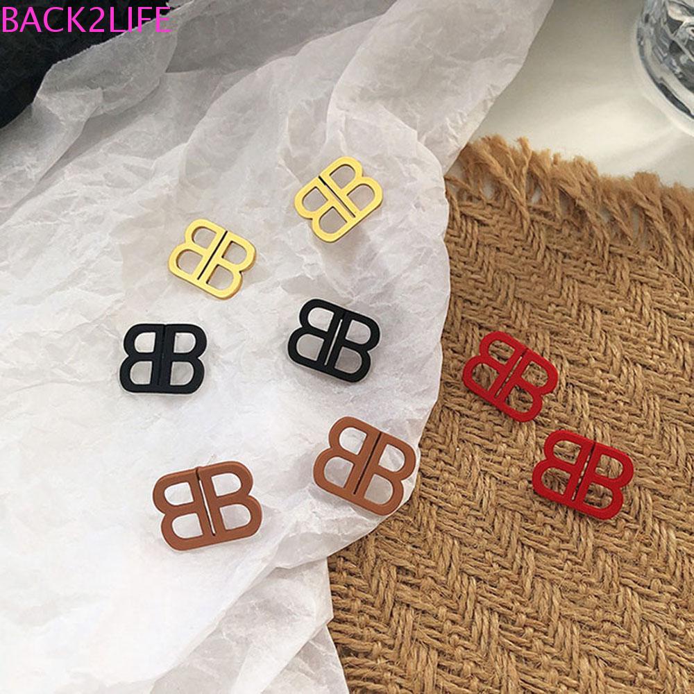 Bông Tai Chữ B 2Life Bằng Kim Loại Thời Trang Dự Tiệc