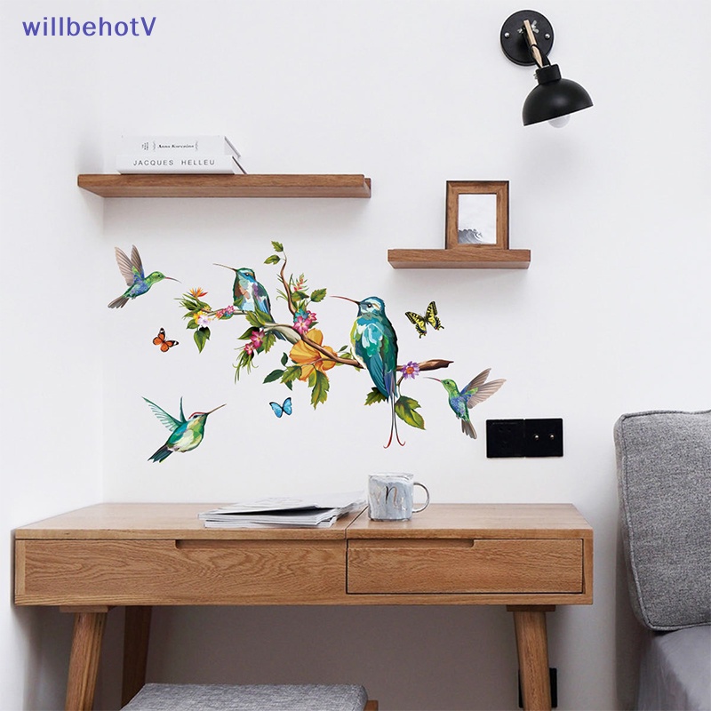 [WillbehotV] Sticker Dán Tường Phòng Khách / Phòng Ngủ Hình Bướm Nhiều Màu Có Thể Tháo Rời [Mới]