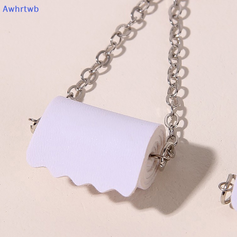 1 Đôi Bông Tai Dáng Dài Hình Cuộn Giấy Vệ Sinh 3D Độc Đáo Thời Trang Cho Nữ Mới