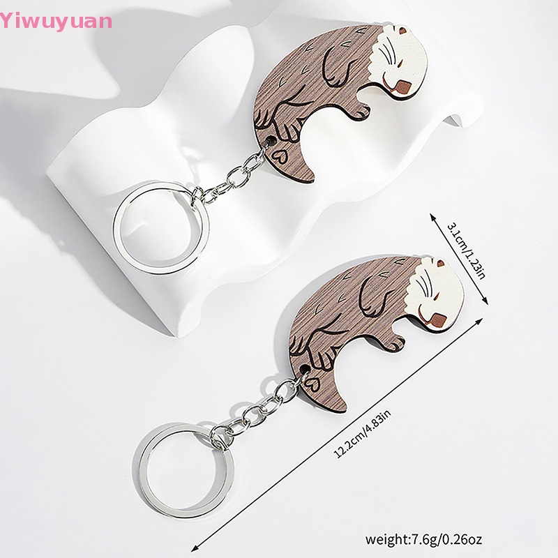 < Yiwuyuan > - Móc Khóa Mặt Hình Mèo Otters Kết Hợp Cá Nhân Hóa Mới