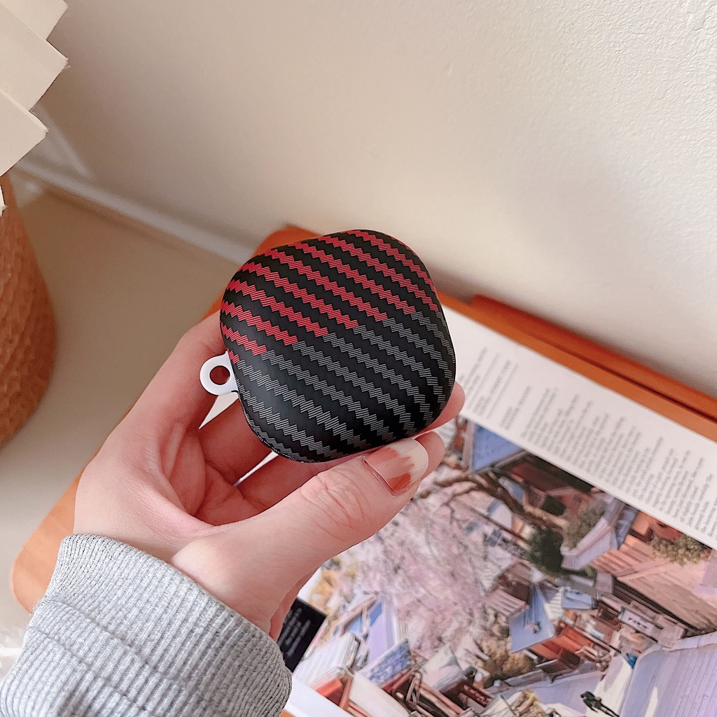 Vỏ Bảo Vệ Hộp Sạc Tai Nghe samsung galaxy Buds 2 / Buds Live / Buds FE / Buds2 Pro / Buds Pro Bằng pc Cứng Phối Sợi carbon Mặt Nhám Màu Tương Phản Thời Trang Sang Trọng Cho buds pro