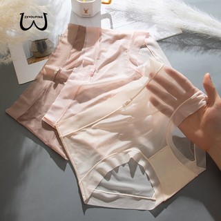 Quần Lót Cotton Lụa Lạnh Mỏng Trong Suốt Kháng Khuẩn Thoáng Khí Kiểu Nhật Bản