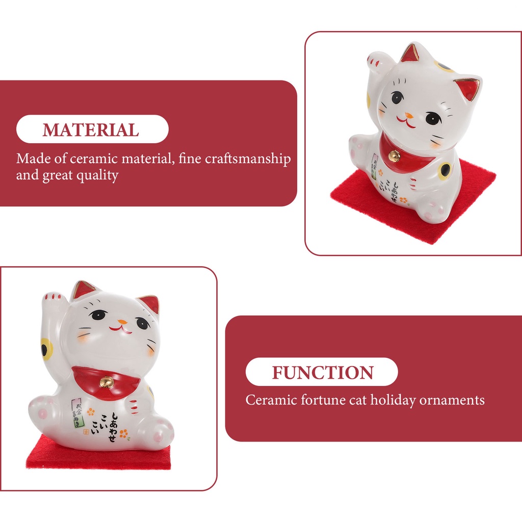 Mô Hình Mèo May Mắn Mini Phong Cách Nhật Bản Dùng Làm Đạo Cụ Chụp Ảnh