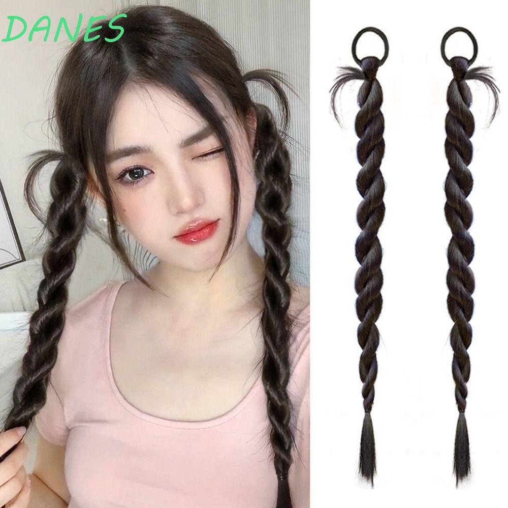 Bím Tóc Giả Dạng Tết Bằng Cao Su Bồng Bềnh Chất Lượng Cao