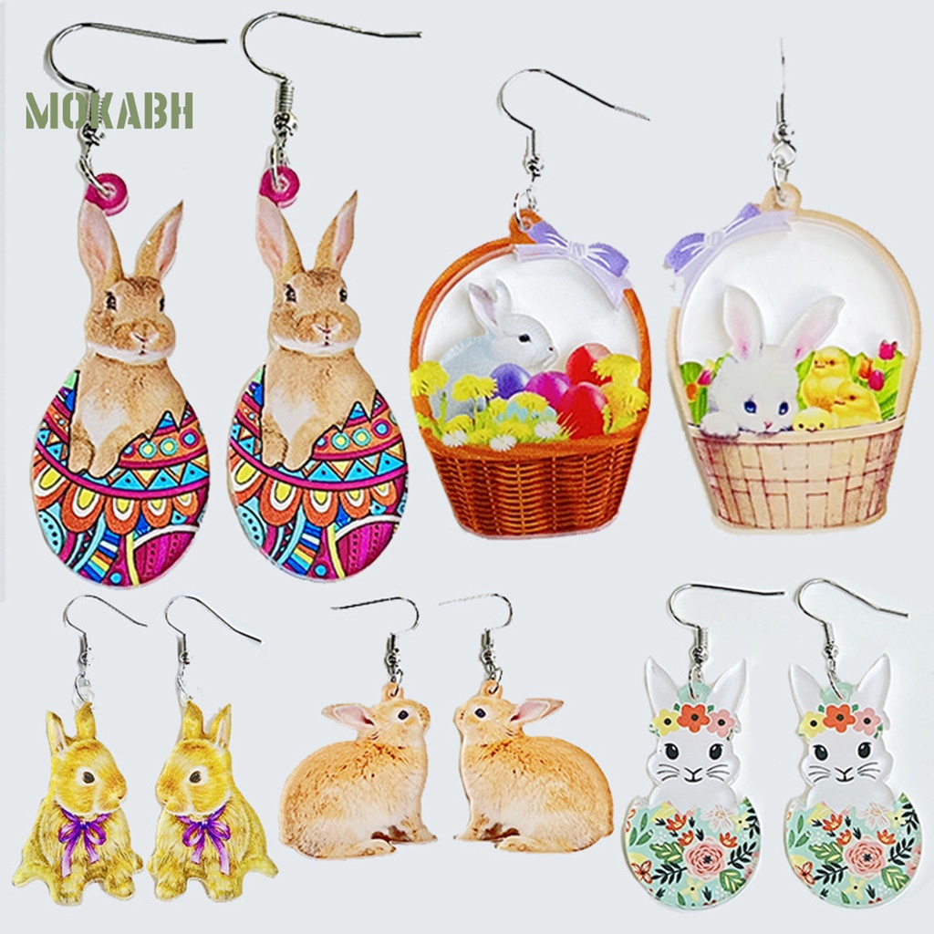 1 Đôi Bông Tai Hình Thú Cưng Hoạt Hình Dễ Thương Bằng Acrylic