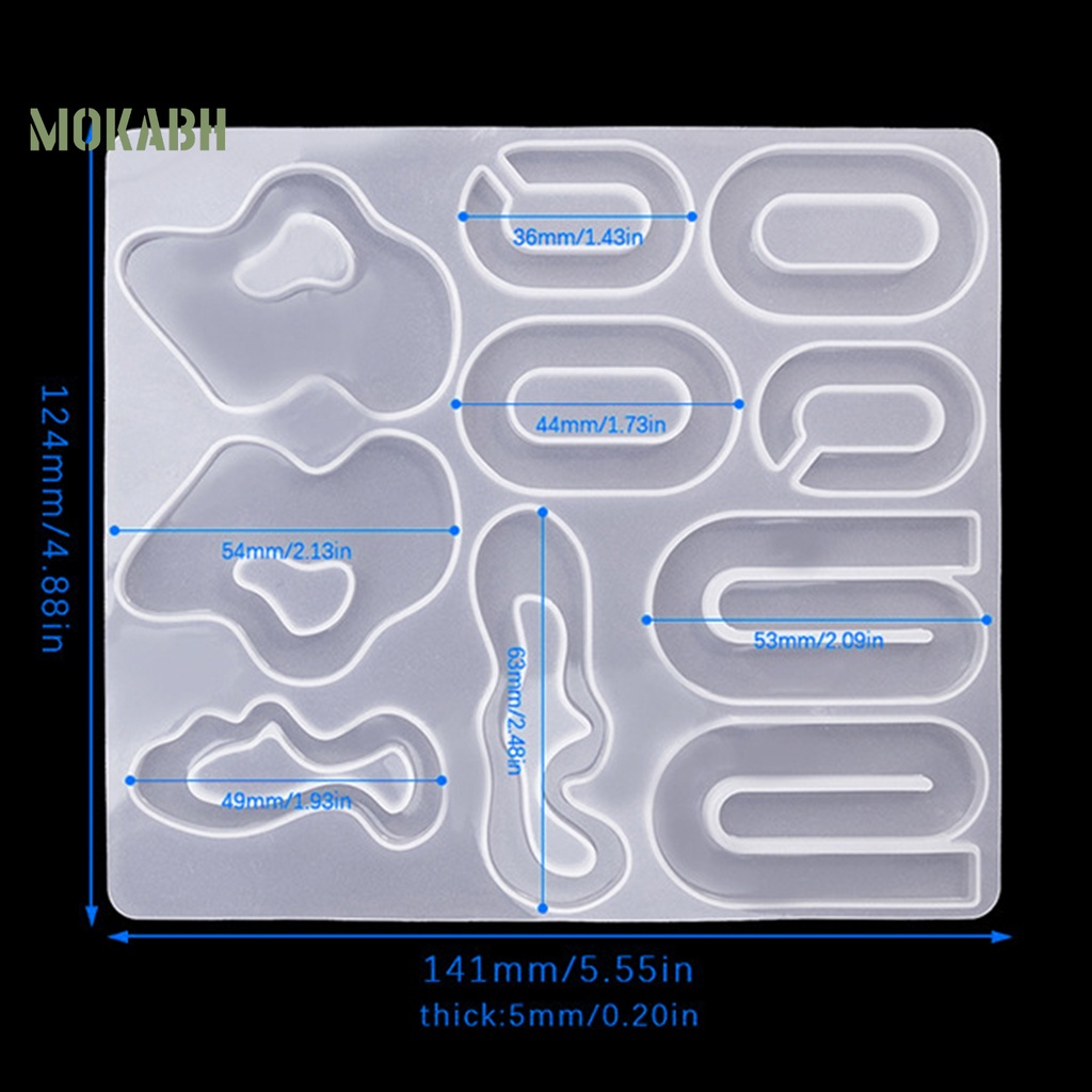 [Mới] Khuôn Silicone Làm Mặt Trang Sức Hình Học Nhiều Hình Dạng Chống Dính Dễ Dàng Tẩy Rửa